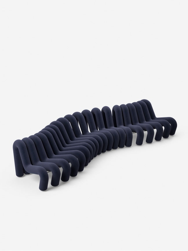 Canapé Extra Bold de Big Game - Moustache-composition en S bleu nuit-The Woods Gallery