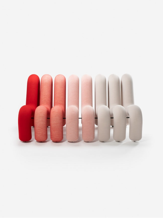 Canapé Extra Bold de Big Game - Moustache-canapé en séquence rouge, rose et perle-The Woods Gallery