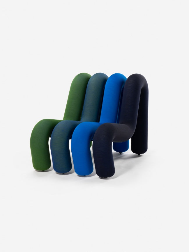Canapé Extra Bold de Big Game - Moustache-fauteuil en séquence vert et bleu-The Woods Gallery