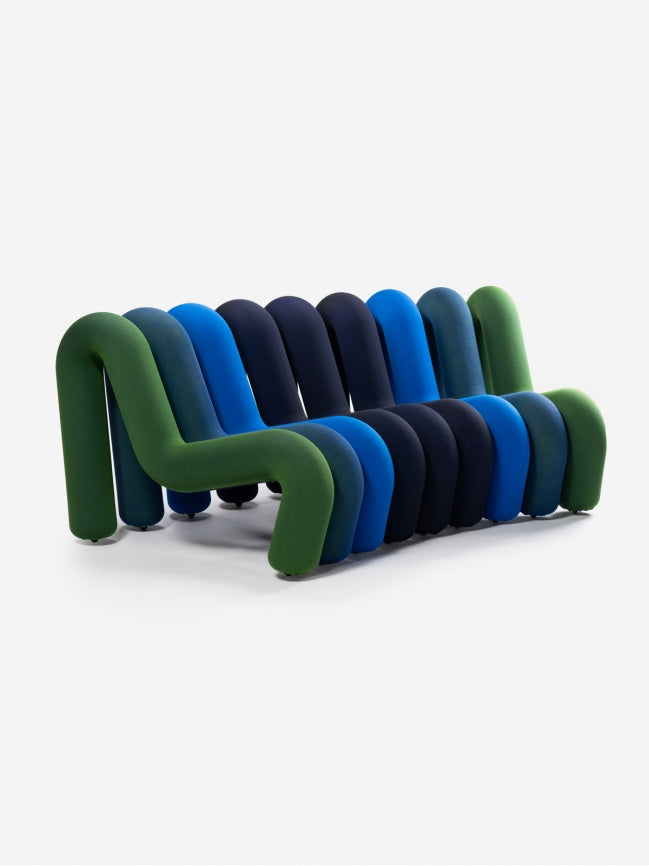 Canapé Extra Bold de Big Game - Moustache-canapé en séquence vert et bleu-The Woods Gallery