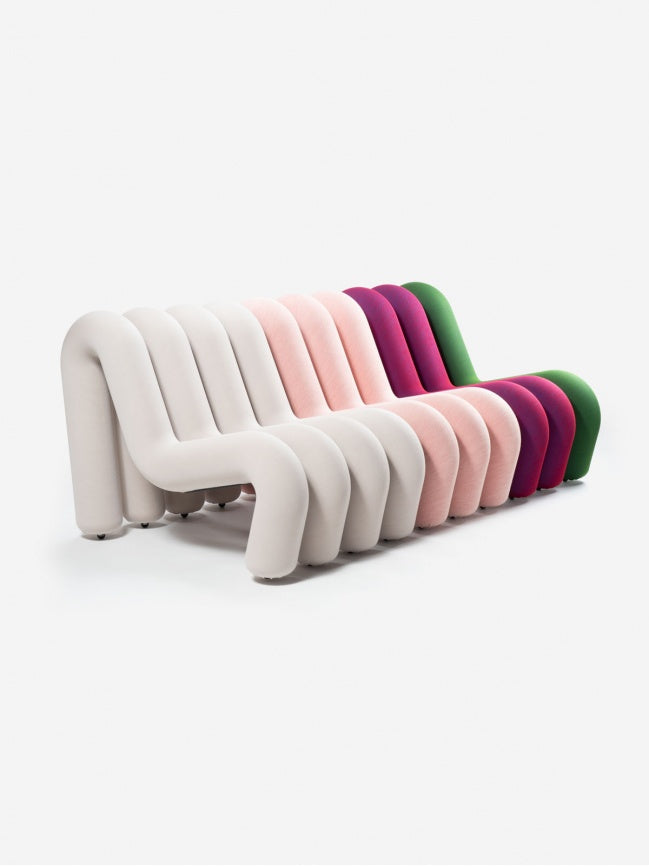Canapé Extra Bold de Big Game - Moustache-canapé en séquence perle, rose, violet et vert-The Woods Gallery