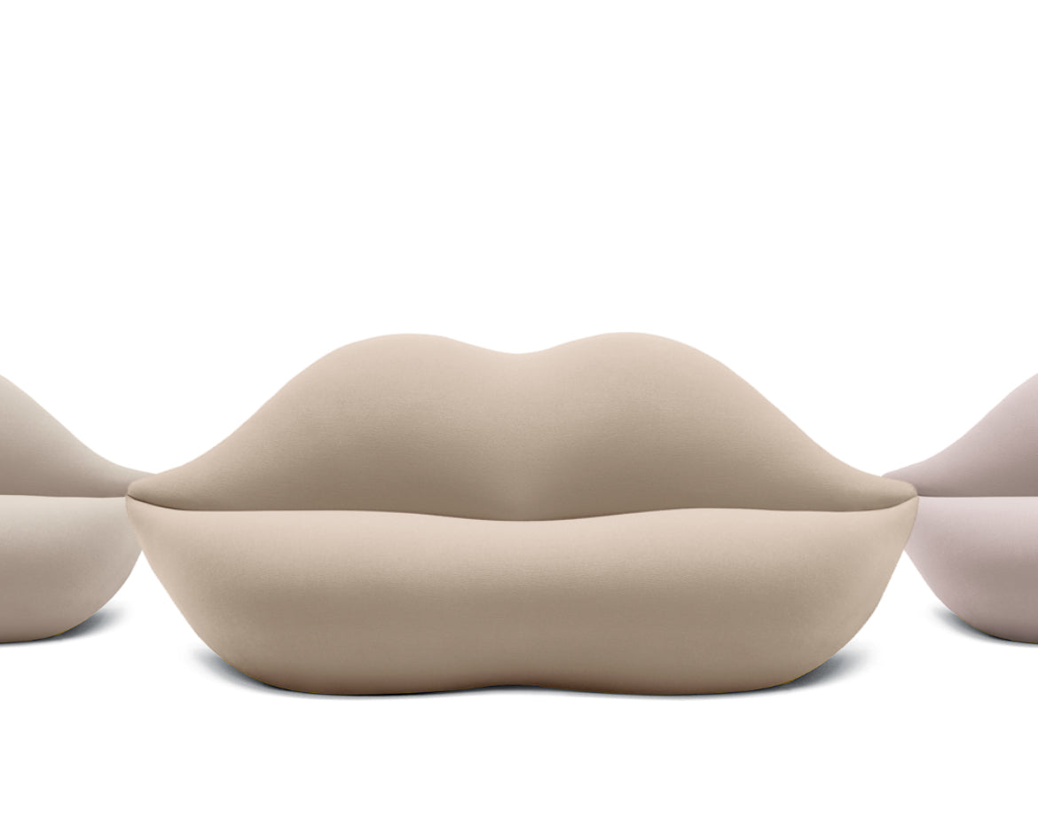 Canapé New Bocca Sofa unlimited edition de Studio 65 / L 212 cm - Gufram-Crème Cream 810-The Woods Gallery