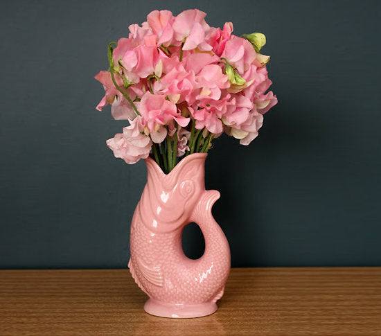 Carafe Gluggle Poisson XL par Thomas Forester & Son - Wade Ceramics-Orange-The Woods Gallery
