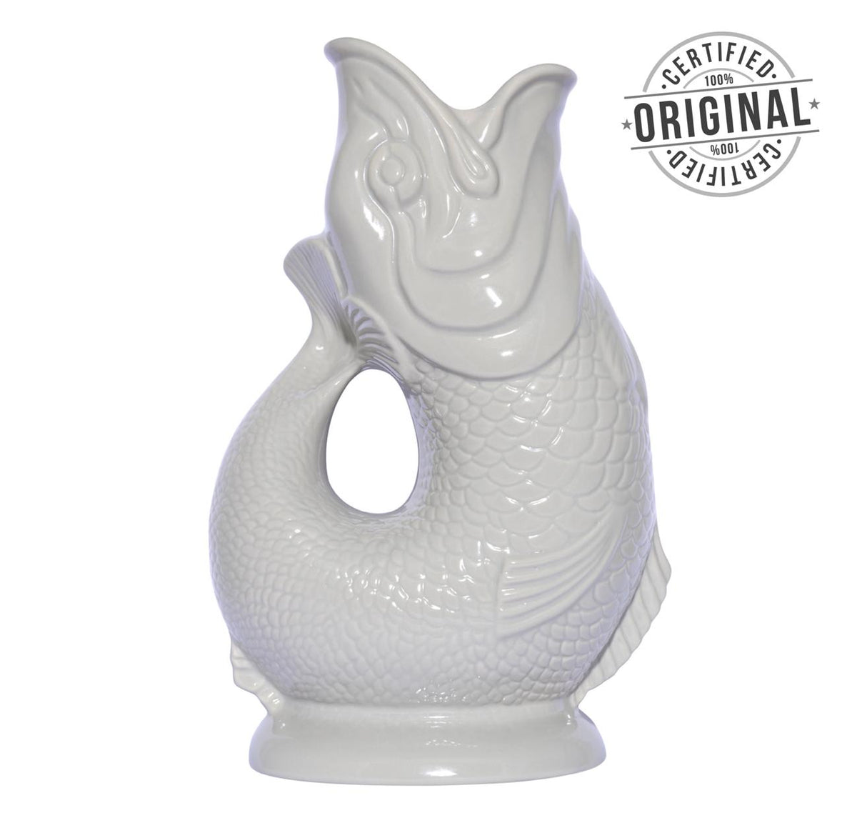 Carafe Gluggle Poisson XL par Thomas Forester & Son - Wade Ceramics-Orange-The Woods Gallery