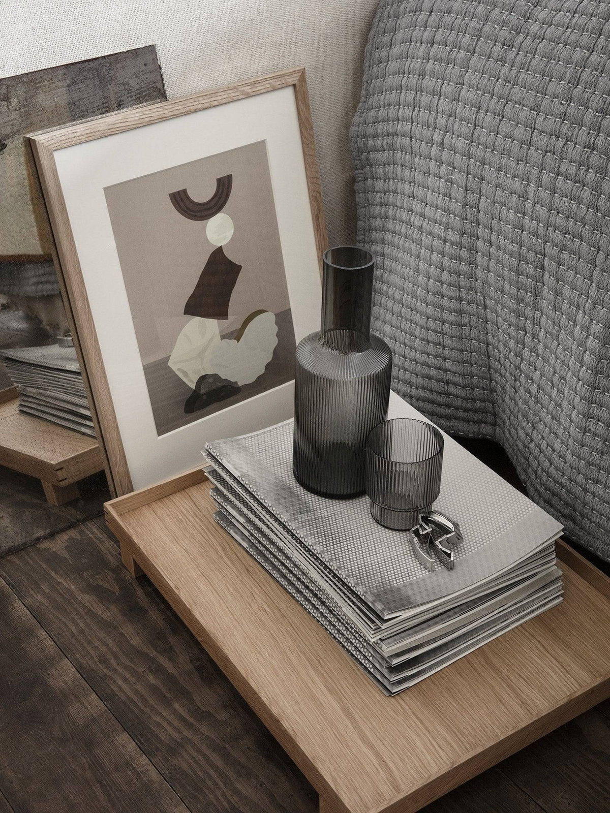 Carafe Ripple - Ferm Living-Blanc-The Woods Gallery