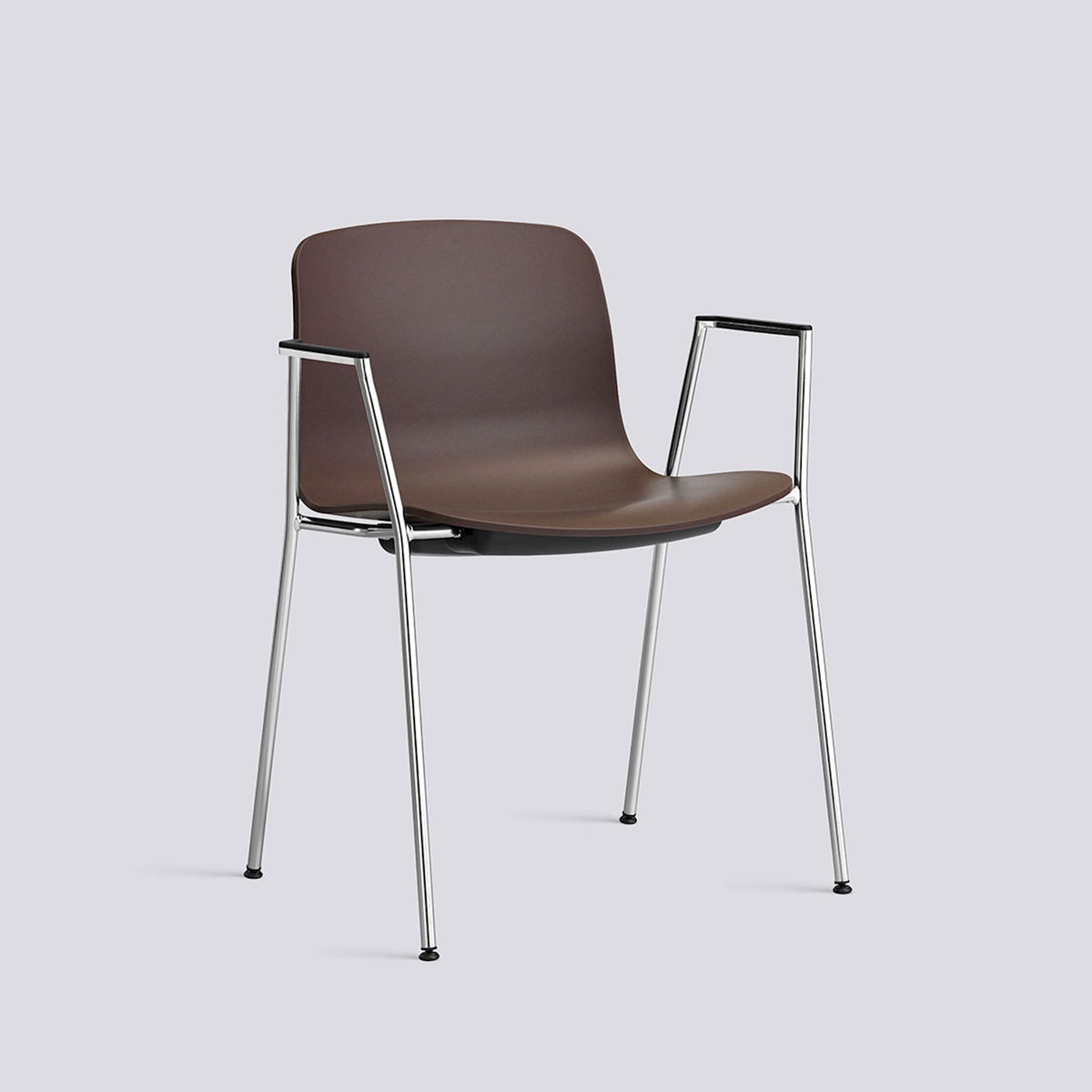 Chaise About A Chair AAC 18 de Hee Welling - Hay-Polypropylène recyclé Raisin, acier chromé, piètement 4 pieds-The Woods Gallery