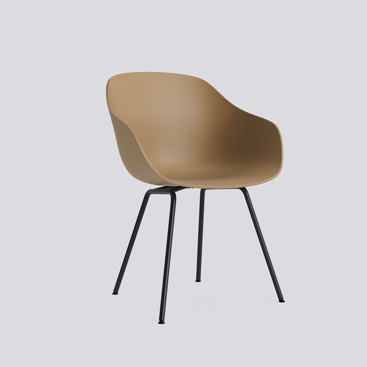 Chaise About A Chair AAC 226 de Hee Welling - Hay-Polypropylène recyclé Clay, acier thermolaqué noir, piètement 4 pieds-The Woods Gallery