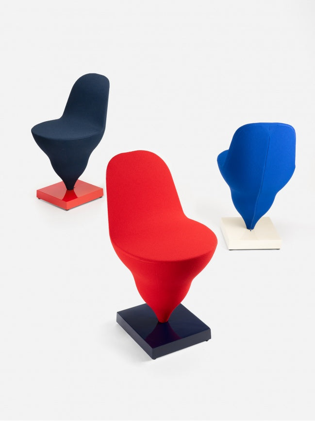 Chaise Gelato Rouge de Jean-Baptiste Fastrez - Moustache-Socle Marine-The Woods Gallery