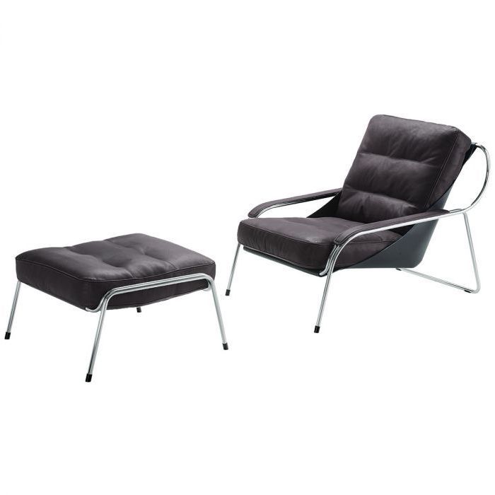 Chaise Longue Maggiolina par Marco Zanuso - Zanotta-Marron-The Woods Gallery