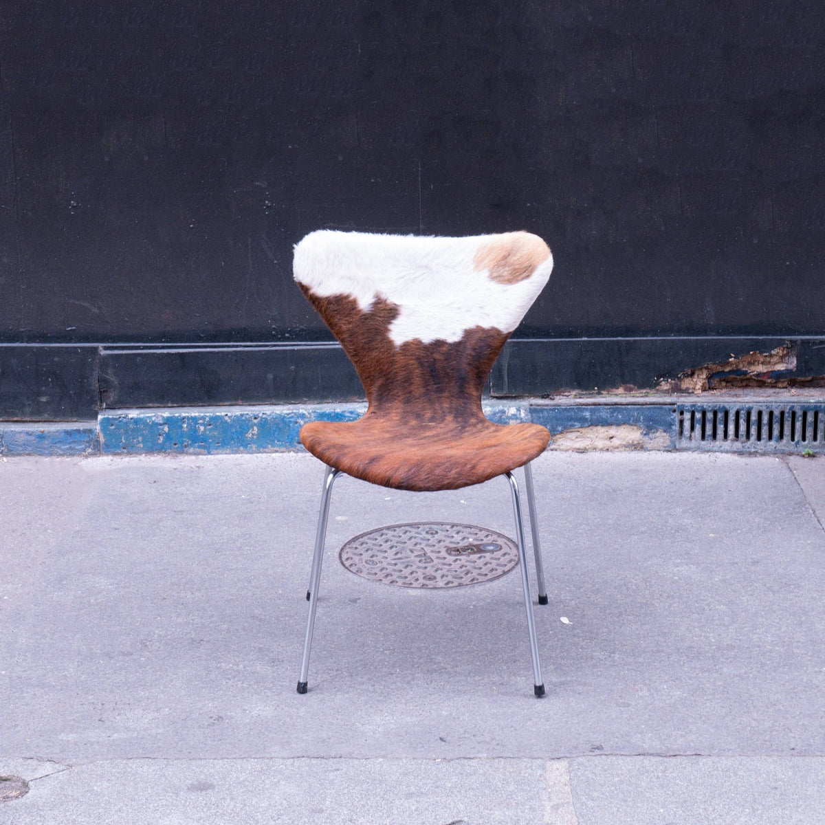 Chaise Vache retapissées Série 7 de Arne Jacobsen - Fritz Hansen - Vintage-Lot de 4 Chaises-The Woods Gallery