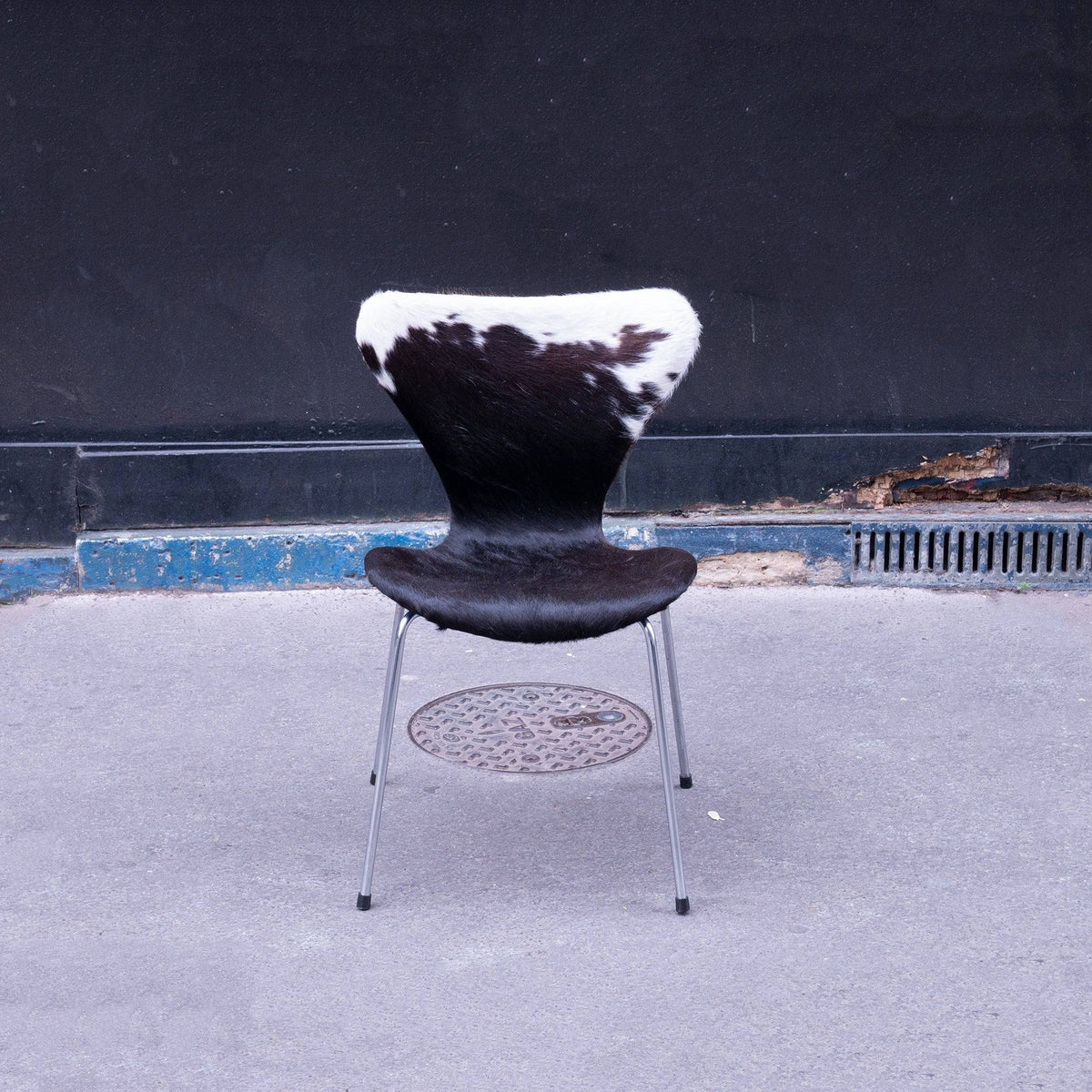 Chaise Vache retapissées Série 7 de Arne Jacobsen - Fritz Hansen - Vintage-Lot de 4 Chaises-The Woods Gallery