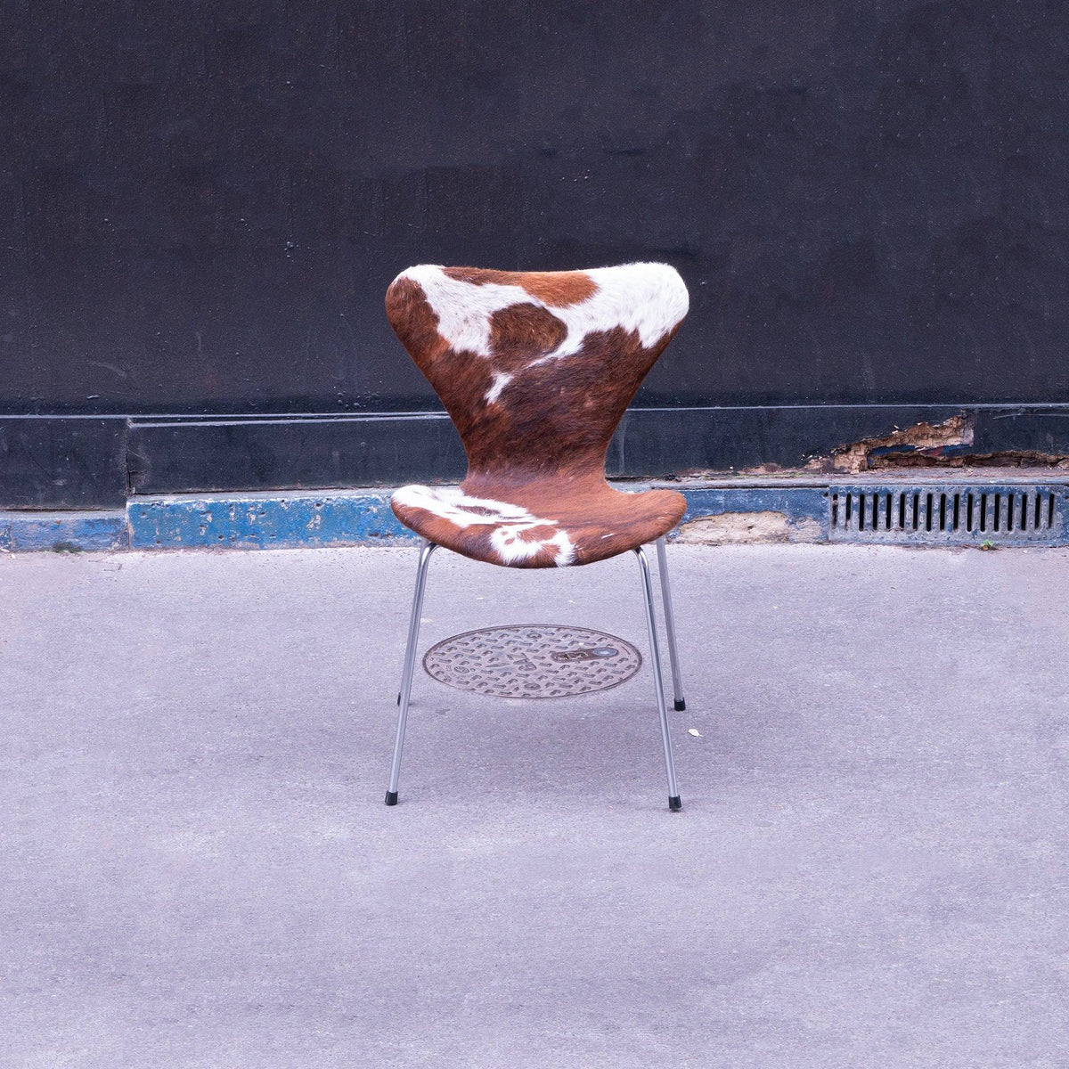 Chaise Vache retapissées Série 7 de Arne Jacobsen - Fritz Hansen - Vintage-Lot de 4 Chaises-The Woods Gallery