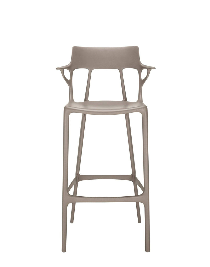Chaise de bar A.I. stool recycled de Philippe Starck - lot de 2 - Kartell-Gris-H 108 cm X L 55 cm-The Woods Gallery