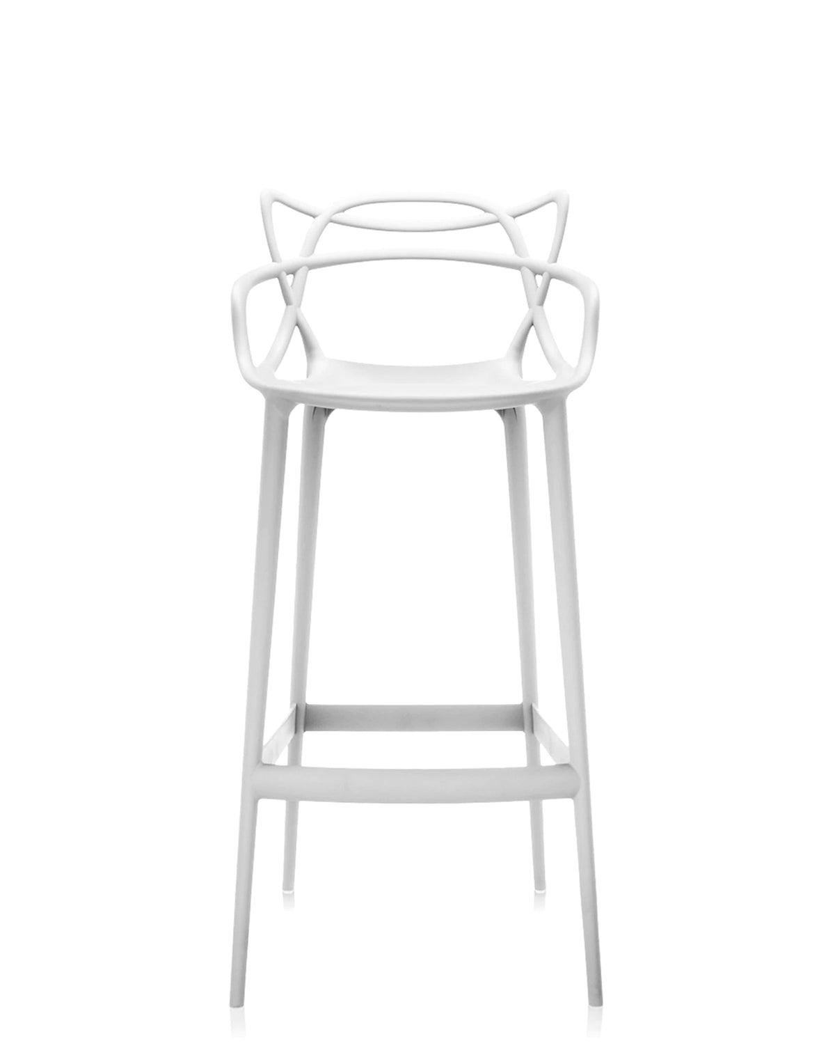 Chaise de bar Masters Stool de Philippe Starck & Eugeni Quitllet - Kartell-Blanc-H 109 cm X L 49 cm-The Woods Gallery