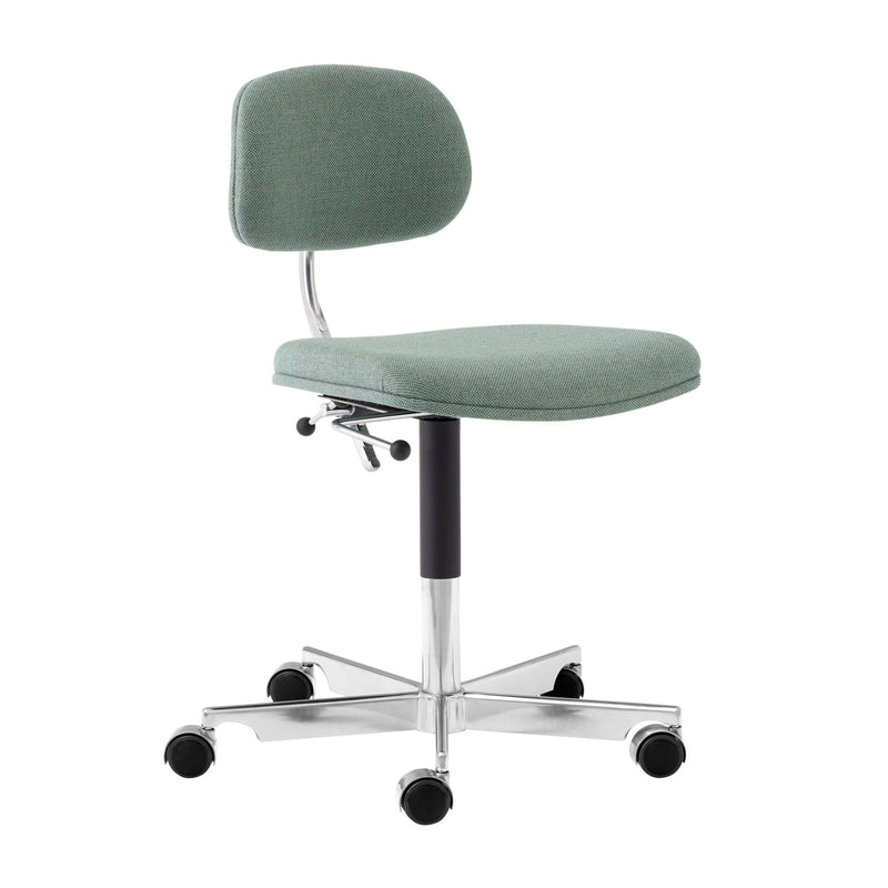 Chaise de bureau Kevi 2534U Rewool - Montana Furniture-Vert / Chrome-The Woods Gallery