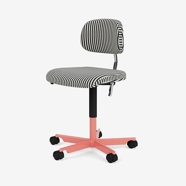Chaise de bureau Kevi 2534U Stripe - Montana Furniture-Stripe / Rhubarb-The Woods Gallery