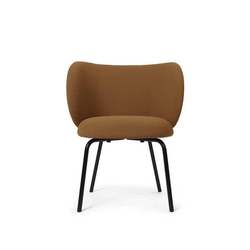 Chaise de salle à manger Rico Dining Black Grain - Ferm Living-Brun-The Woods Gallery