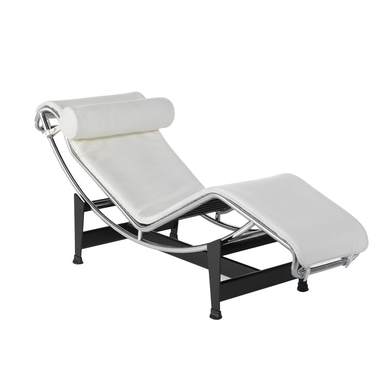 Chaise longue "4" en cuir - Cassina-Cuir Blanc-The Woods Gallery