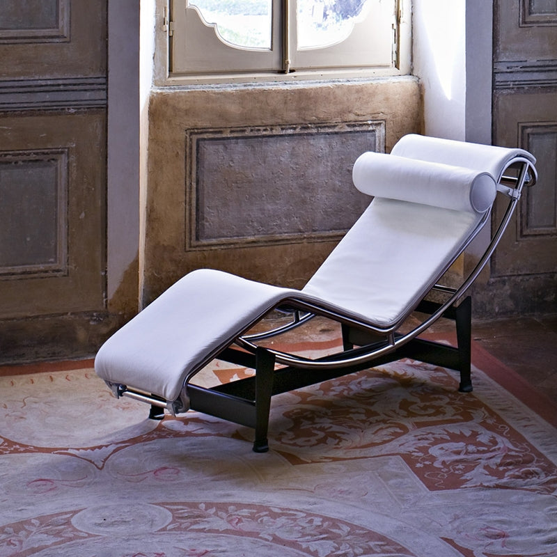 Chaise longue "4" en cuir - Cassina-Cuir Noir-The Woods Gallery