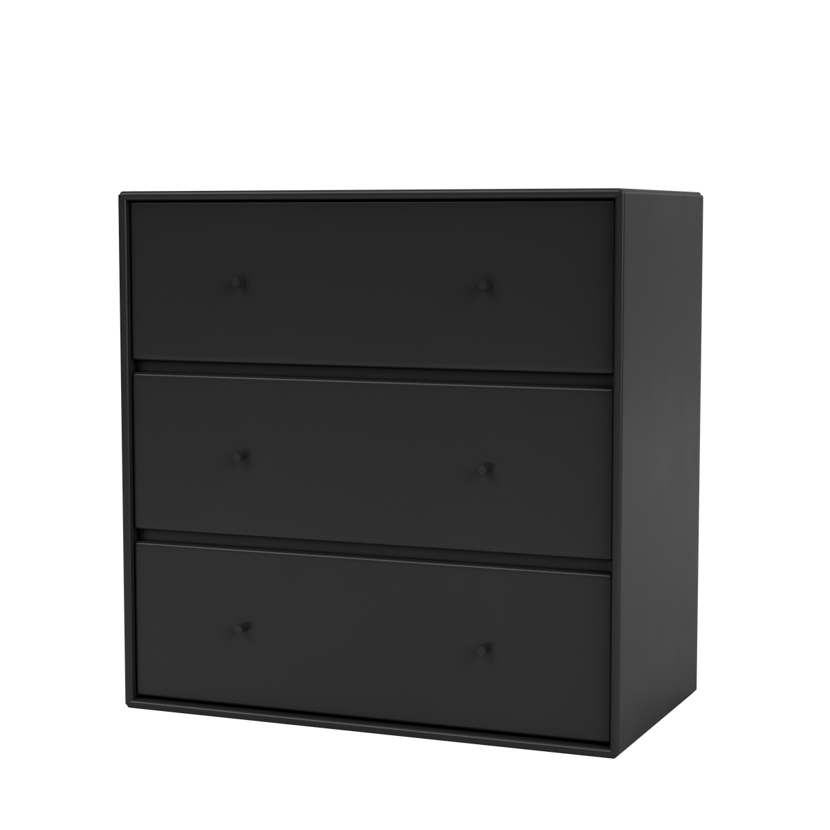 Commode Carry par Peter J. Lassen, laque 05 Black, suspendu au mur, packshot Montana