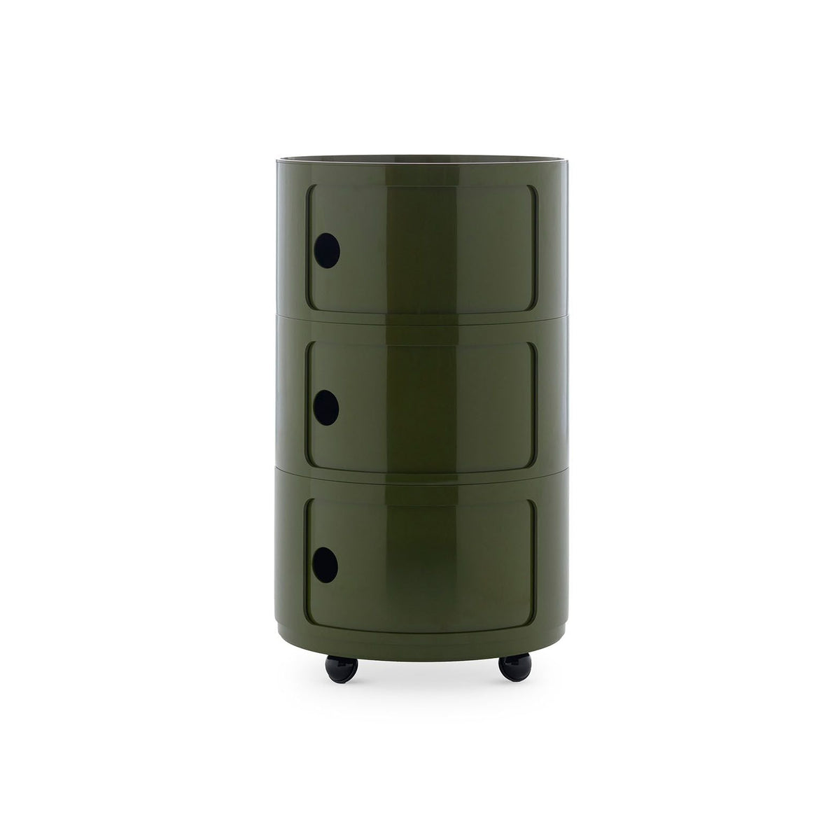 Componibili New Big - 3 modules - Kartell-Vert-avec roulettes-The Woods Gallery