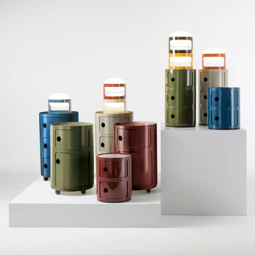 Componibili New Big - 3 modules - Kartell-Vert-sans roulettes-The Woods Gallery
