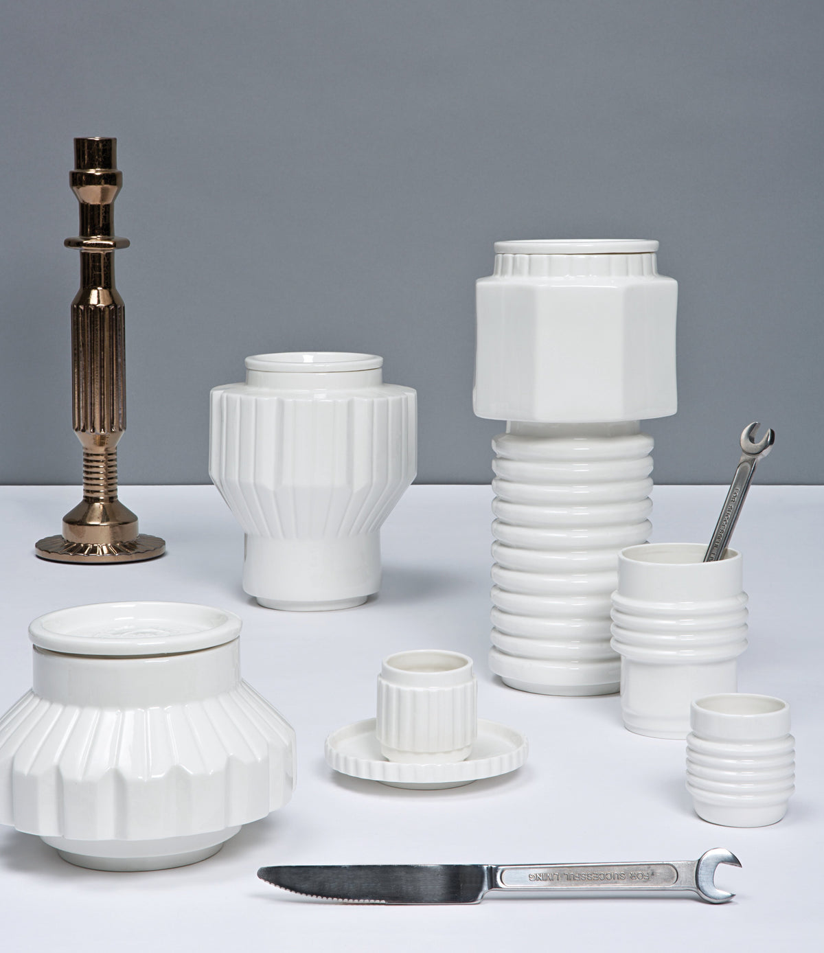 Bocal Machine Collection grand de Diesel Living - Seletti-bocal fermé, vu de trois quarts-Seletti