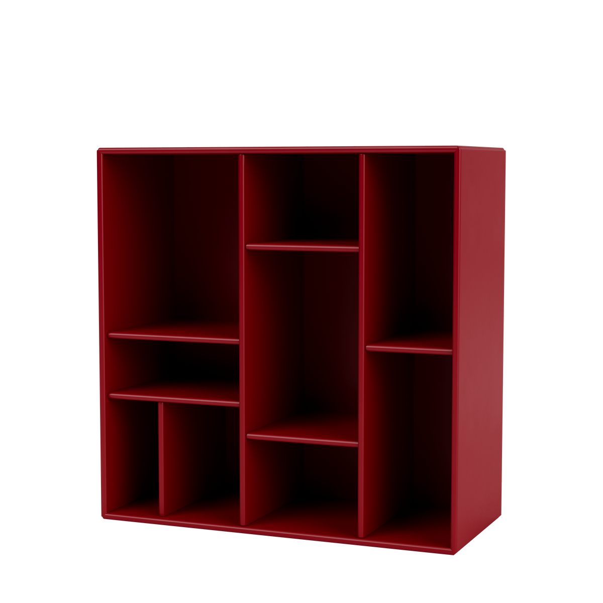 Etagère Compile par Peter J. Lassen, laque 165 Beetroot, suspendu au mur, packshot Montana