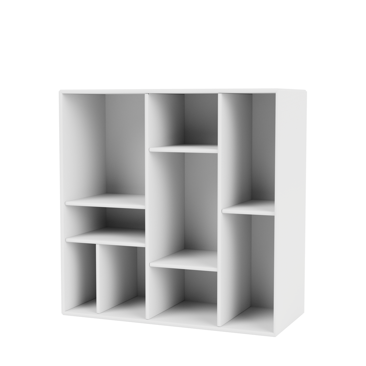 Etagère Compile par Peter J. Lassen, laque 38 Snow, suspendu au mur, packshot Montana