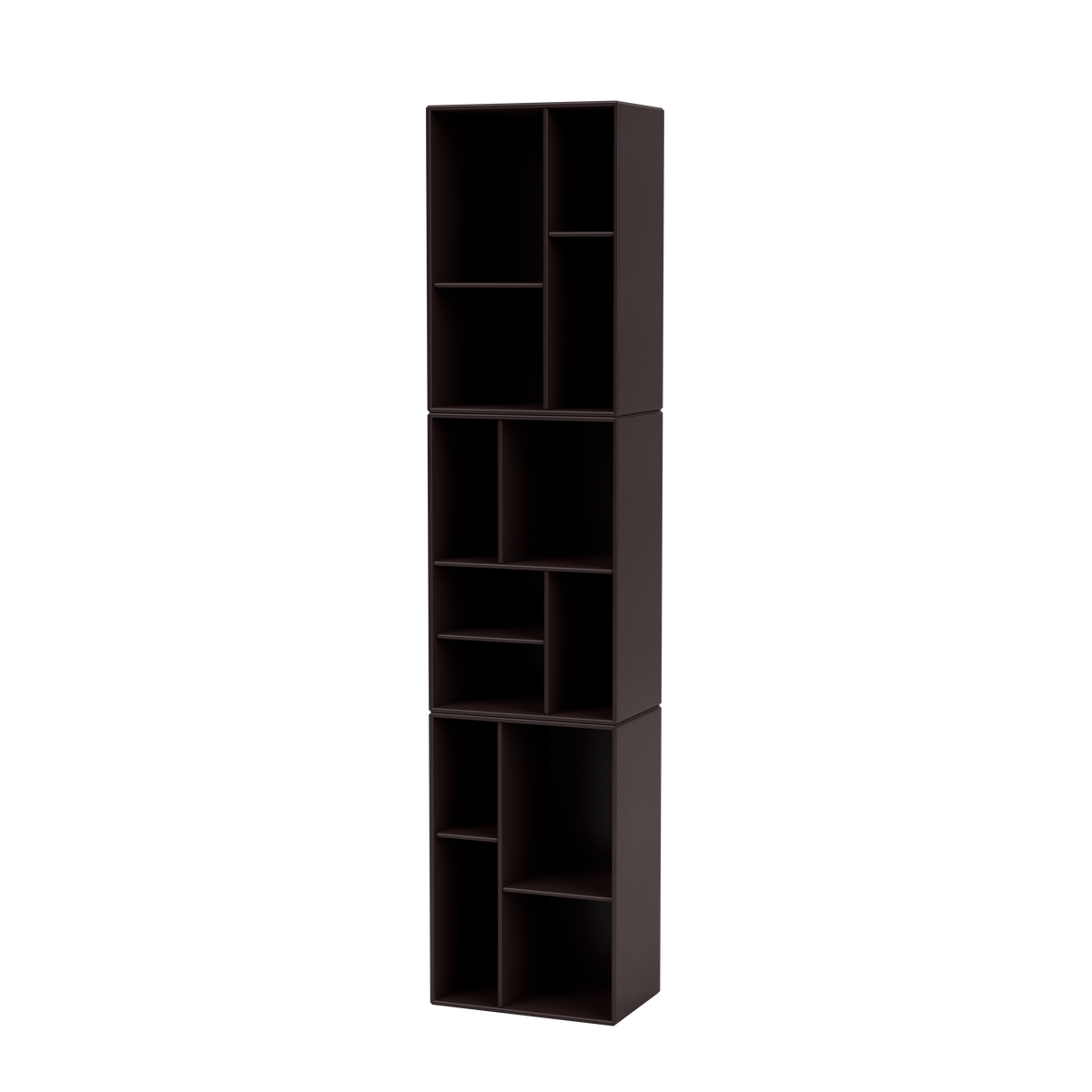 Étagère Loom par Peter J. Lassen, laque 160 Balsamic, suspendu au mur, packshot Montana