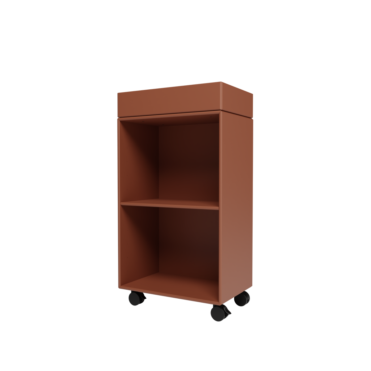 Etagère roulante Preppy par Peter J. Lassen, laque 146 Hazelnut, packshot Montana