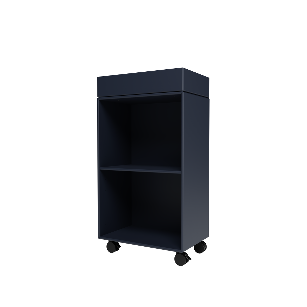 Etagère roulante Preppy par Peter J. Lassen, laque 147 Shadow, packshot Montana