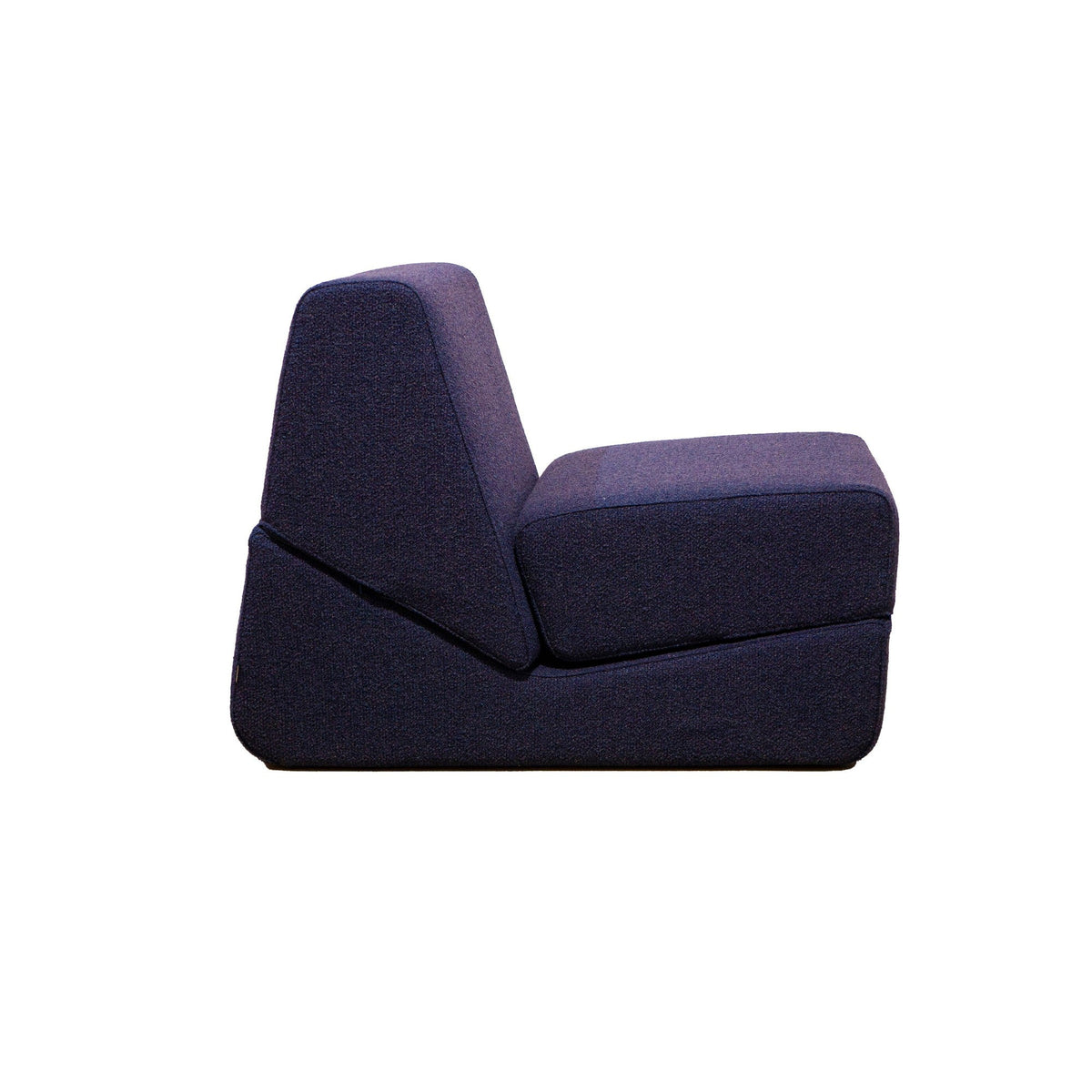 Fauteuil Chauffeuse - lit Galeotta de D’Urbino - Lomazzi - Studio De Pas - Zanotta-Bleu / Rubelli Pervinca 040359-The Woods Gallery