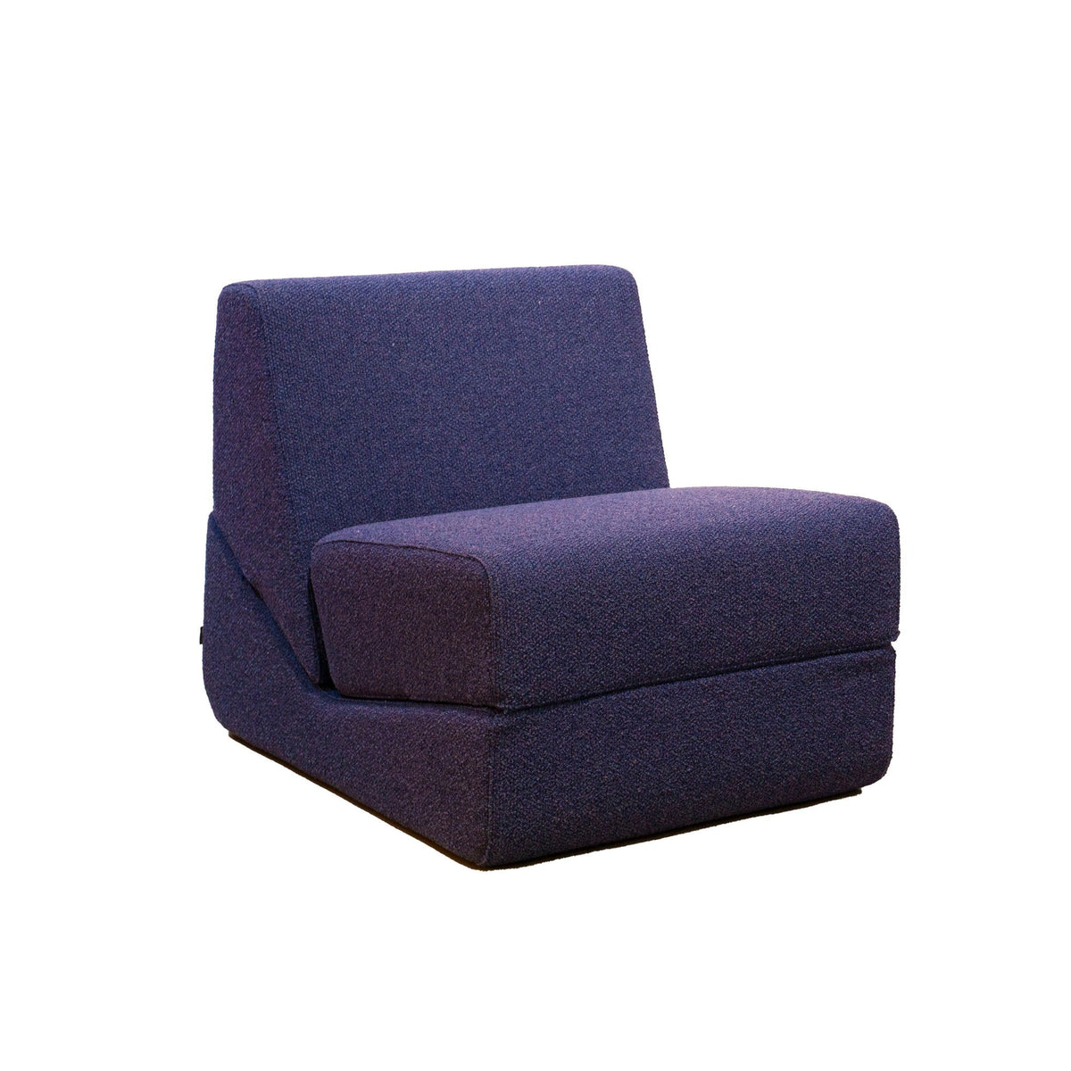 Fauteuil Chauffeuse - lit Galeotta de D’Urbino - Lomazzi - Studio De Pas - Zanotta-Bleu / Rubelli Pervinca 040359-The Woods Gallery