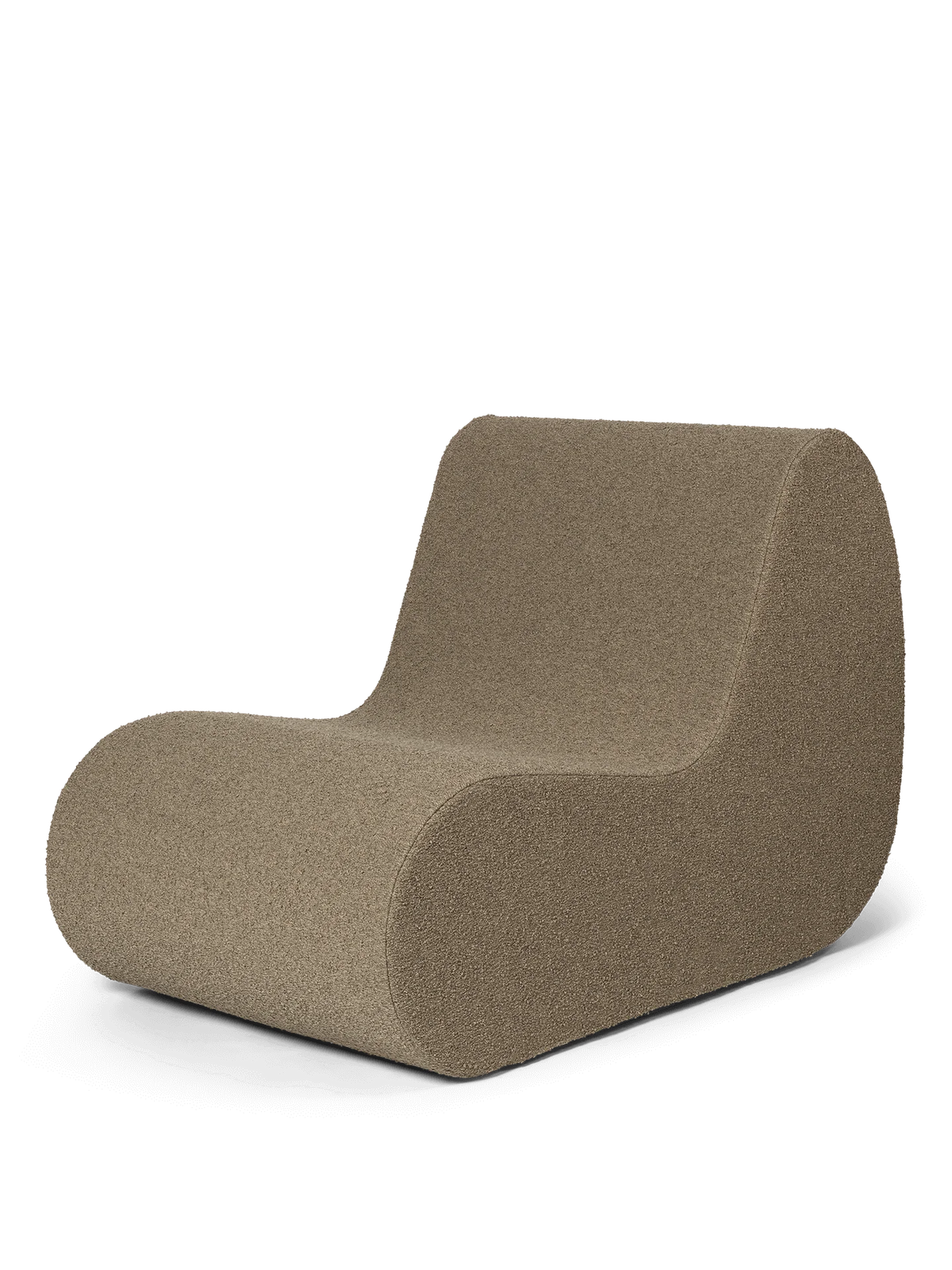 Fauteuil Rouli Bouclé - Ferm Living-Marron-The Woods Gallery