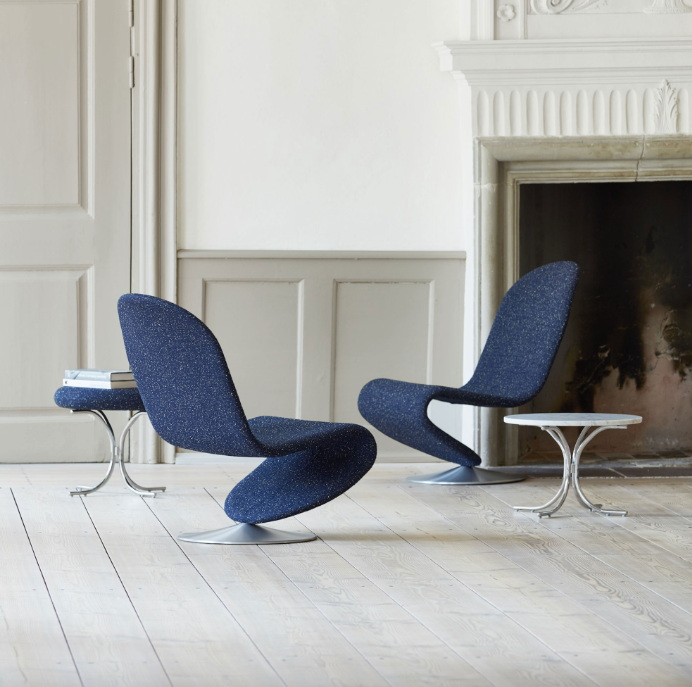 Fauteuil System 1-2-3 Lounge Standard - Verner Panton, 1973-Hallingdal Noir-The Woods Gallery