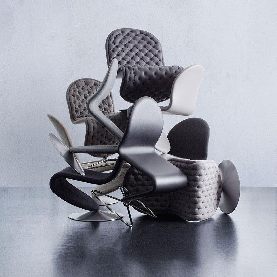 Fauteuil System 1-2-3 Lounge Standard - Verner Panton, 1973-Hallingdal Noir-The Woods Gallery