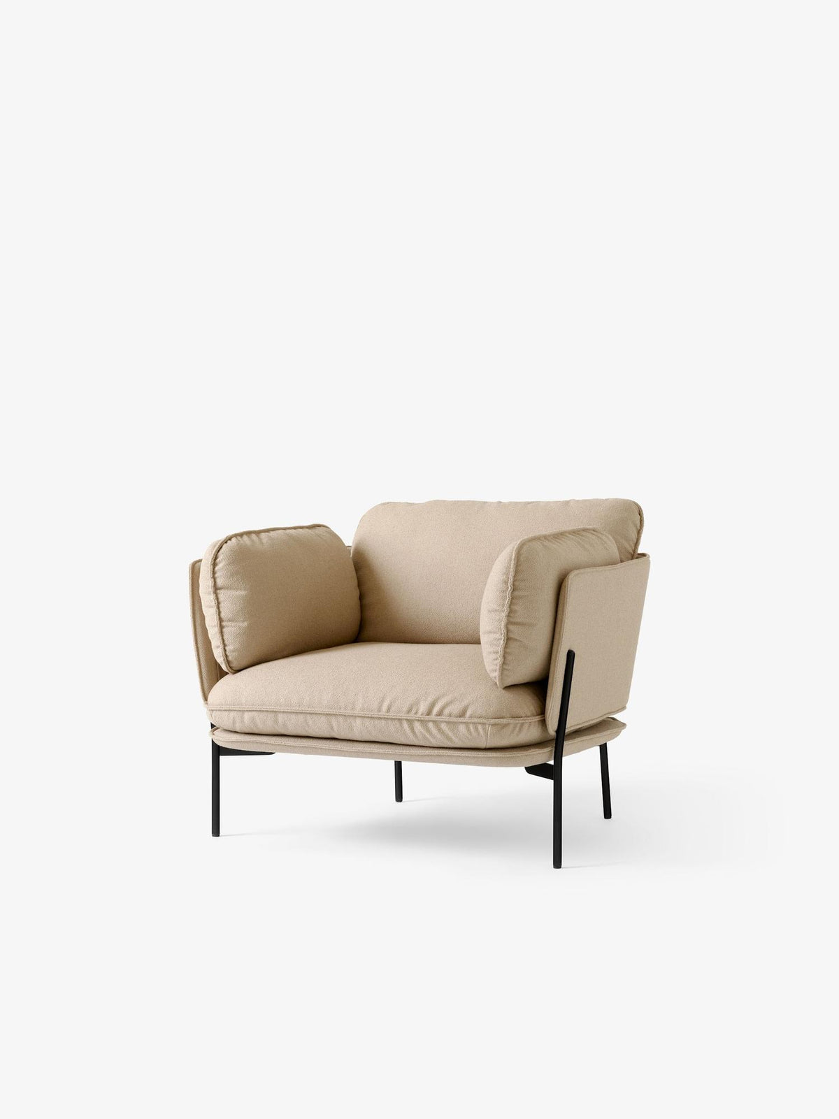 Fauteuil lounge Cloud LN1 de Luca Nichetto - &Tradition-Noir chaud-Tissu groupe 5-The Woods Gallery
