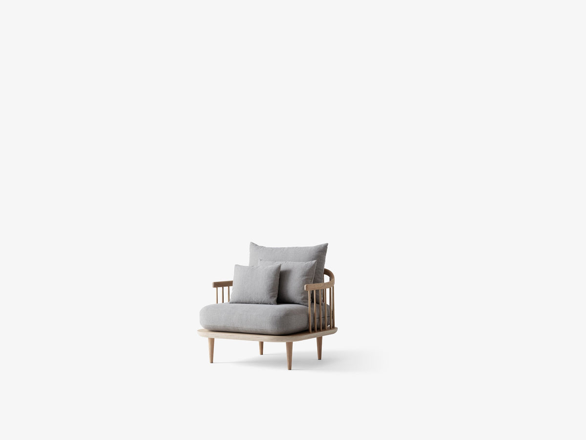 Fauteuil lounge Fly SC1 de Space Copenhagen - &Tradition-Chêne huilé-Tissu groupe 1-The Woods Gallery