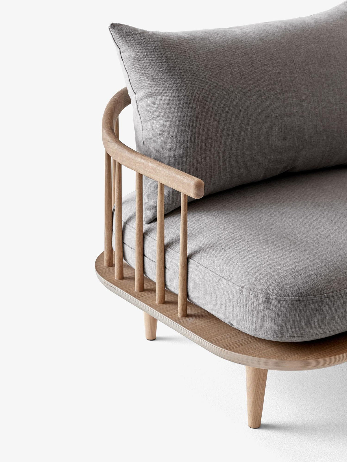 Fauteuil lounge Fly SC1 de Space Copenhagen - &Tradition-Chêne huilé-Tissu groupe 1-The Woods Gallery