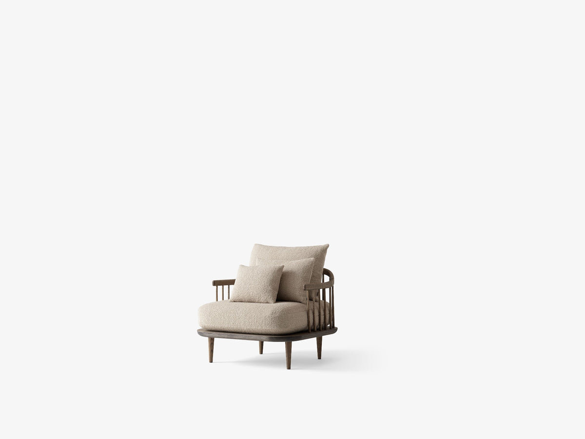 Fauteuil lounge Fly SC1 de Space Copenhagen - &Tradition-Chêne huilé fumé-Tissu groupe 5-The Woods Gallery