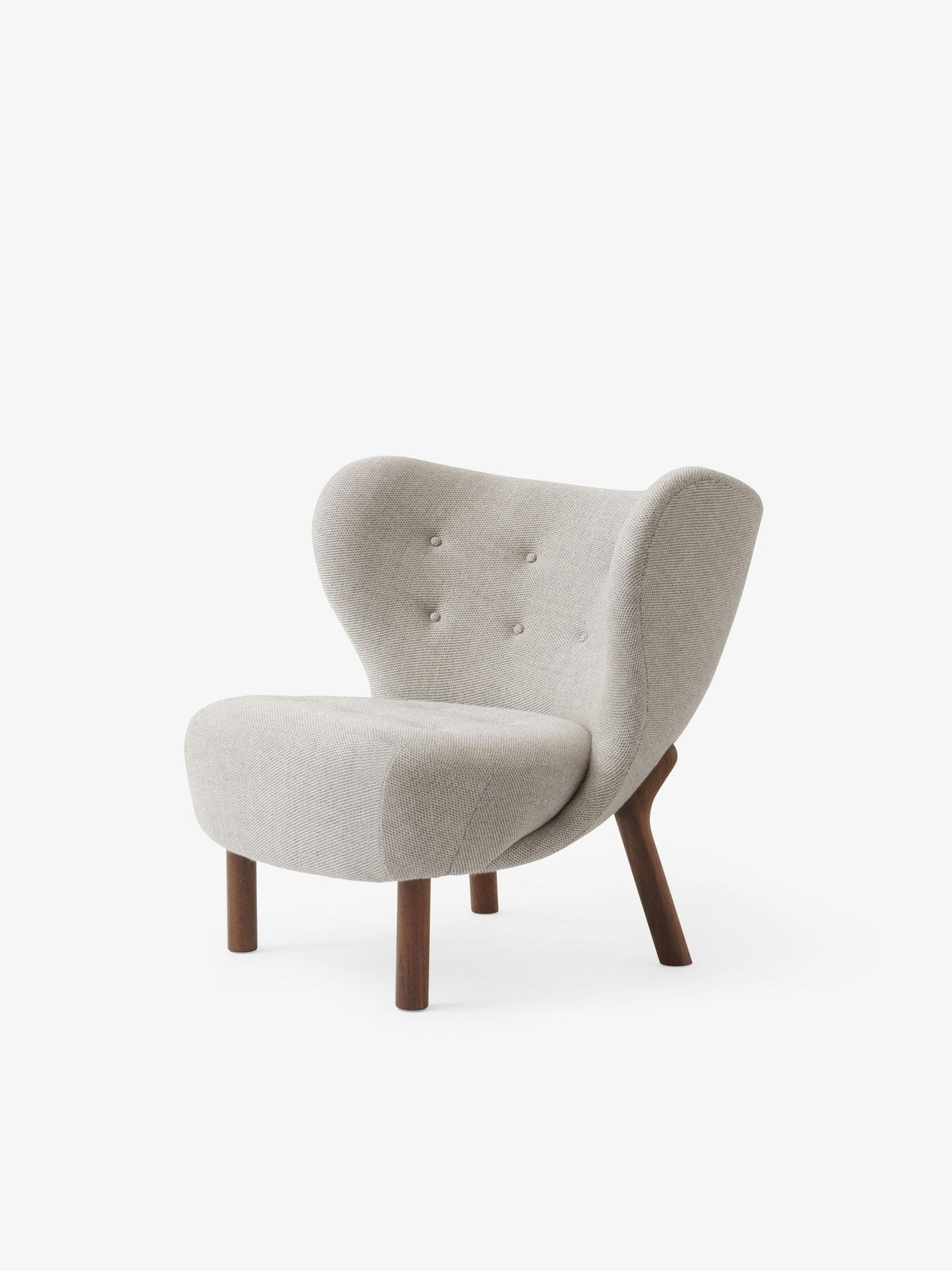 Fauteuil lounge Little Petra VB1 de Viggo Boesen - &Tradition-Noyer huilé-Tissu groupe 3-The Woods Gallery