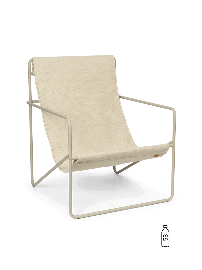 Fauteuil transat Lounge Chair Desert de Trine Andersen - Ferm Living-Cashmere - Cloud-The Woods Gallery