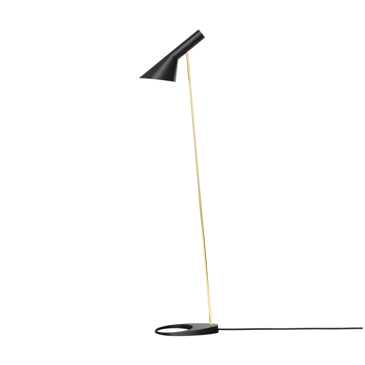 Lampadaire AJ - Louis Poulsen-Laiton et noir-The Woods Gallery