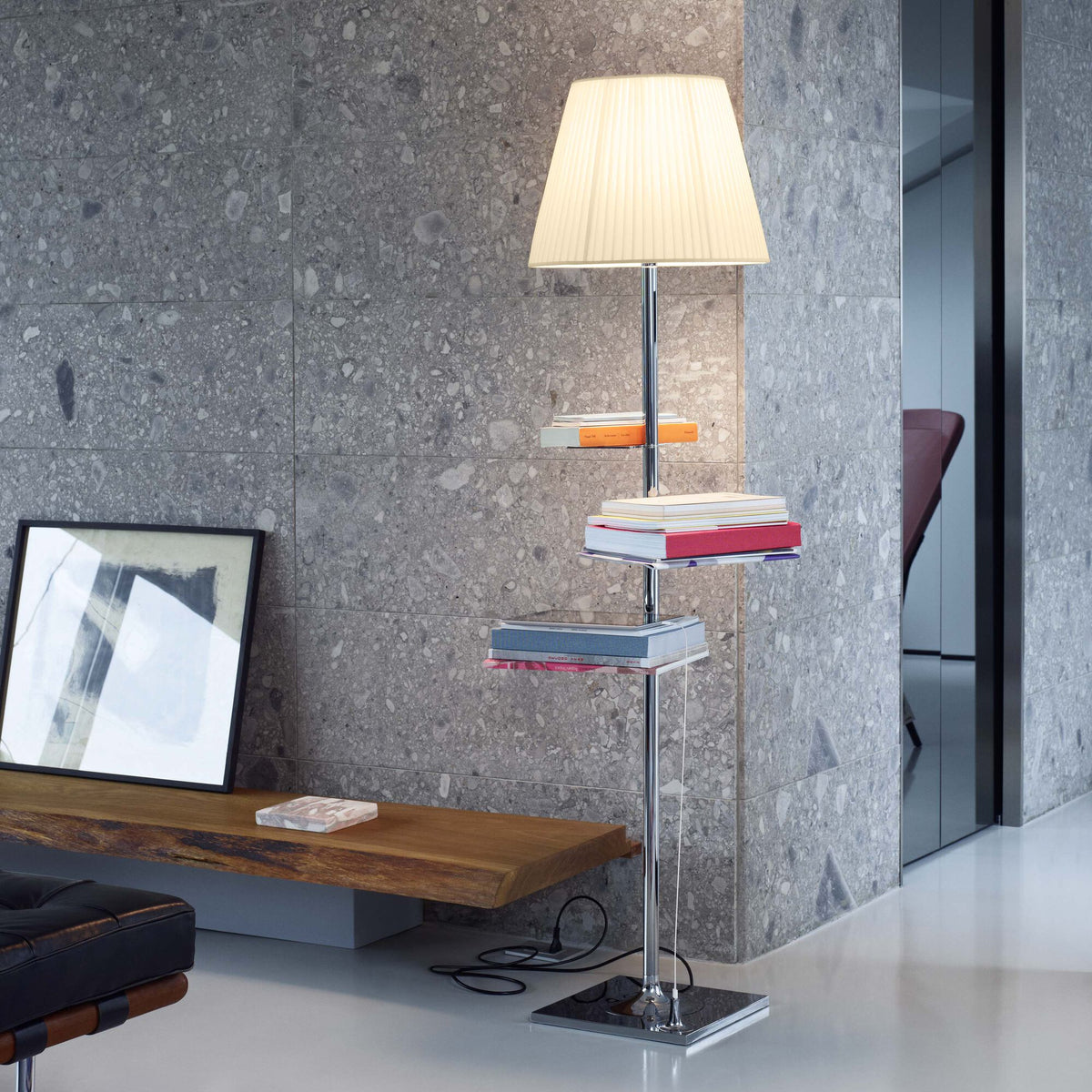 Lampadaire Bibliothèque Nationale de Philippe Starck - Flos-Chrome et transparent-Sans ampoule-The Woods Gallery