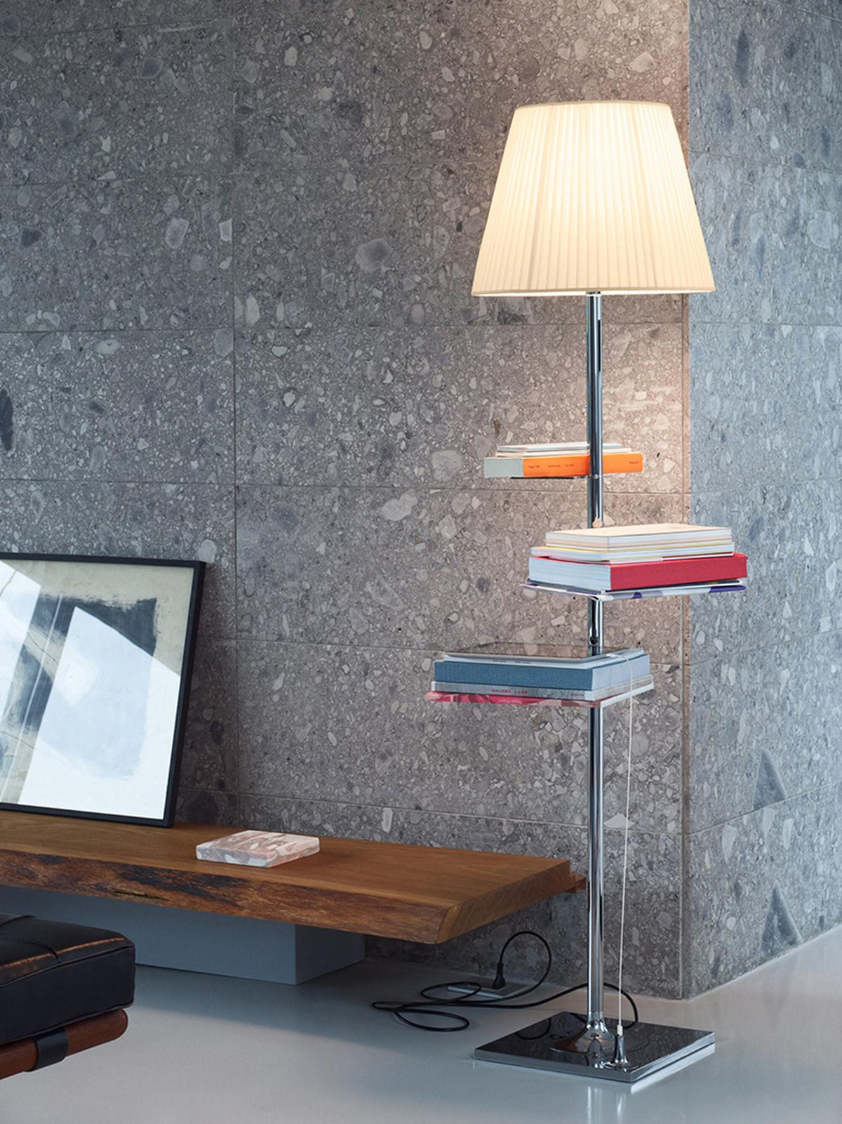 Lampadaire Bibliothèque Nationale de Philippe Starck - Flos-Chrome et transparent-Sans ampoule-The Woods Gallery