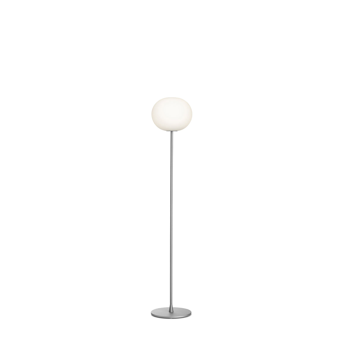 Lampadaire Glo-Ball de Jasper Morrison - Flos-Argent-Ø 33 cm, H 175 cm-The Woods Gallery