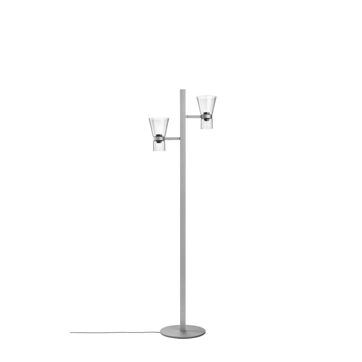 Lampadaire Nocturne de Konstantin Grcic - Flos-Cône large, argent-The Woods Gallery