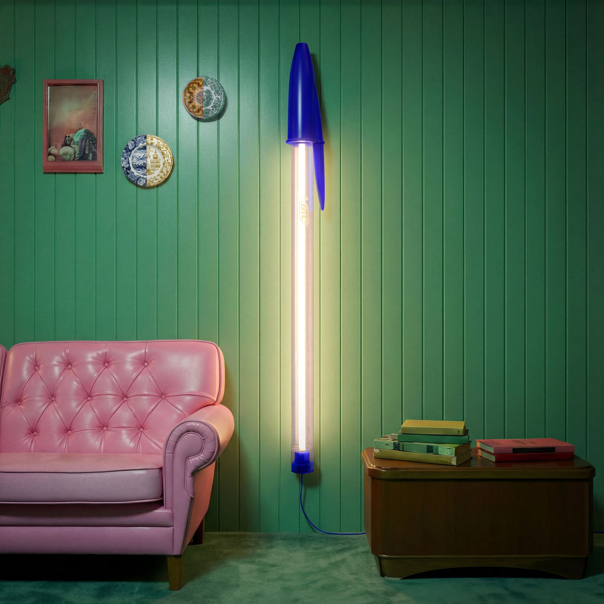 Lampe BIC H 178 cm - Seletti PRECOMMANDE POUR SEPTEMBRE 2026-Bleu-The Woods Gallery