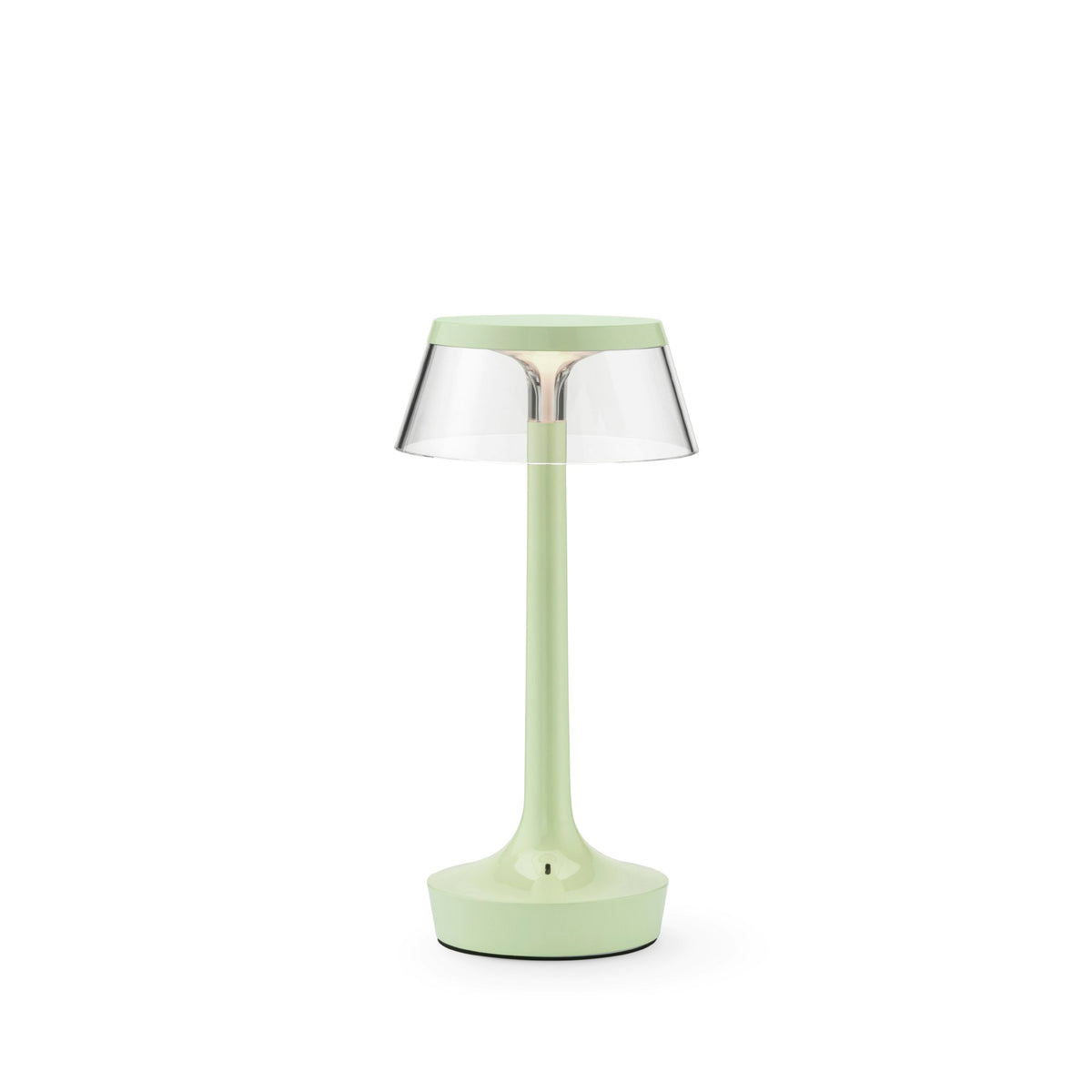 Lampe à poser Bon Jour Unplugged de Philippe Starck - Flos-Vert-Abat-Jour Ambre-The Woods Gallery